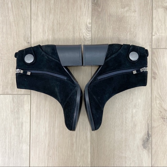 Alberto Fermani Tortora Suede Pointed Toe Ankle Boots - Picture 7 of 14